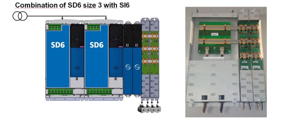 Combinatie SD6 Size3 met SI6 via Quick DC-link